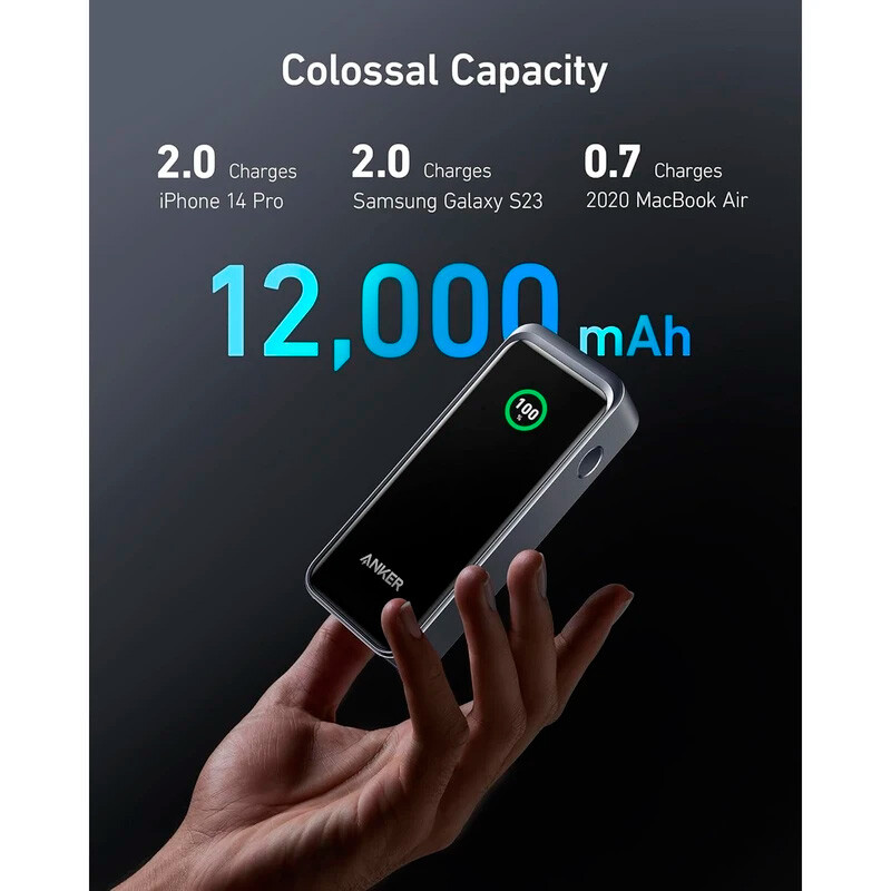 پاور بانک فست شارژ انکر Prime A1335 PD 65W ظرفیت 12000 میلی آمپر ساعت