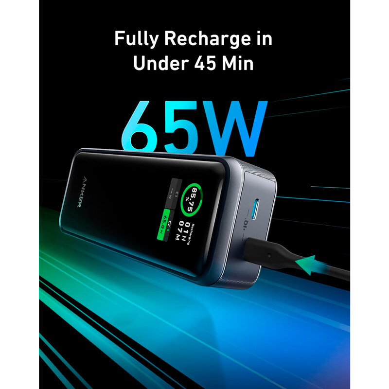 پاور بانک فست شارژ انکر Prime A1335 PD 65W ظرفیت 12000 میلی آمپر ساعت