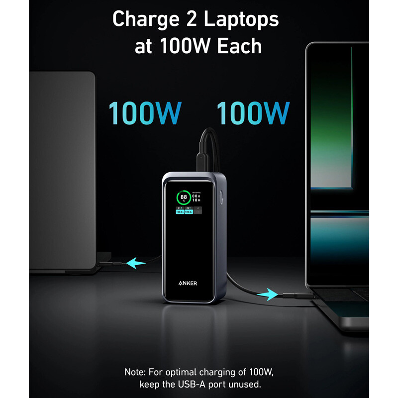 پاور بانک فست شارژ انکر Prime A1336 PD3.0 100W ظرفیت 20000 میلی آمپر ساعت