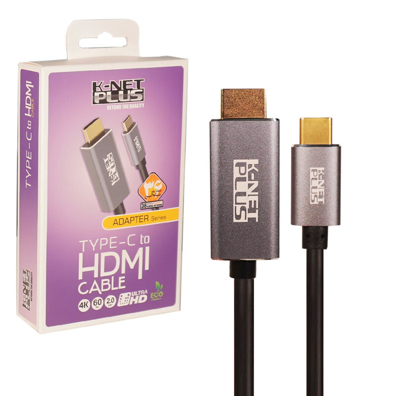 کابل تبدیل Type-C به HDMI کی نت پلاس KP-DO30 طول 1 متر