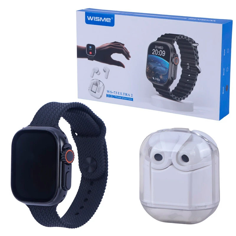 پکیج ساعت هوشمند و هندزفری بلوتوثی WISME WS-73 ULTRA 2