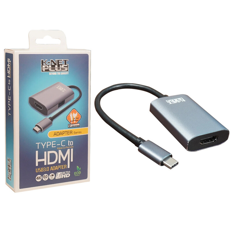 تبدیل Type-C به HDMI/USB3.0 کی نت پلاس KP-DO12