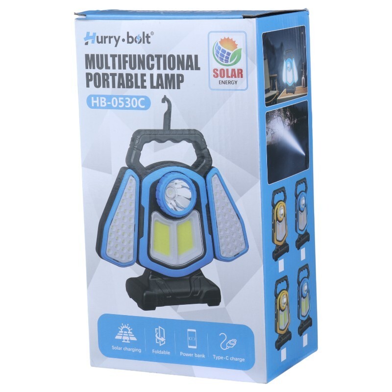 چراغ قوه شارژی خورشیدی Hurry Bolt HB-0530C
