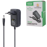 آداپتور برق Mdianoor JK-0620 6V 2A فیش درشت