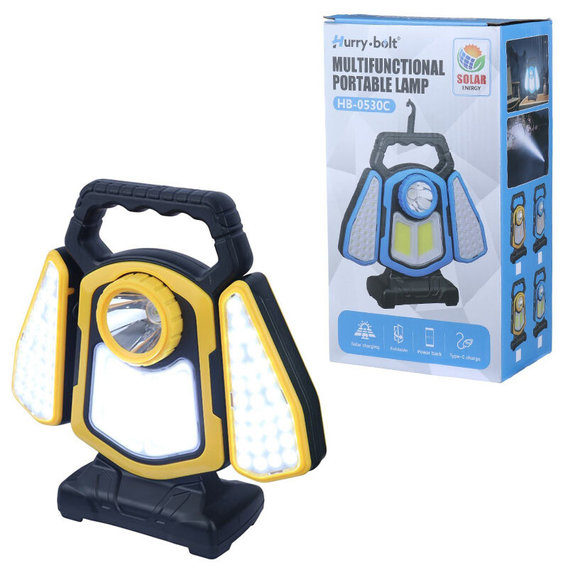 چراغ قوه شارژی خورشیدی Hurry Bolt HB-0530C