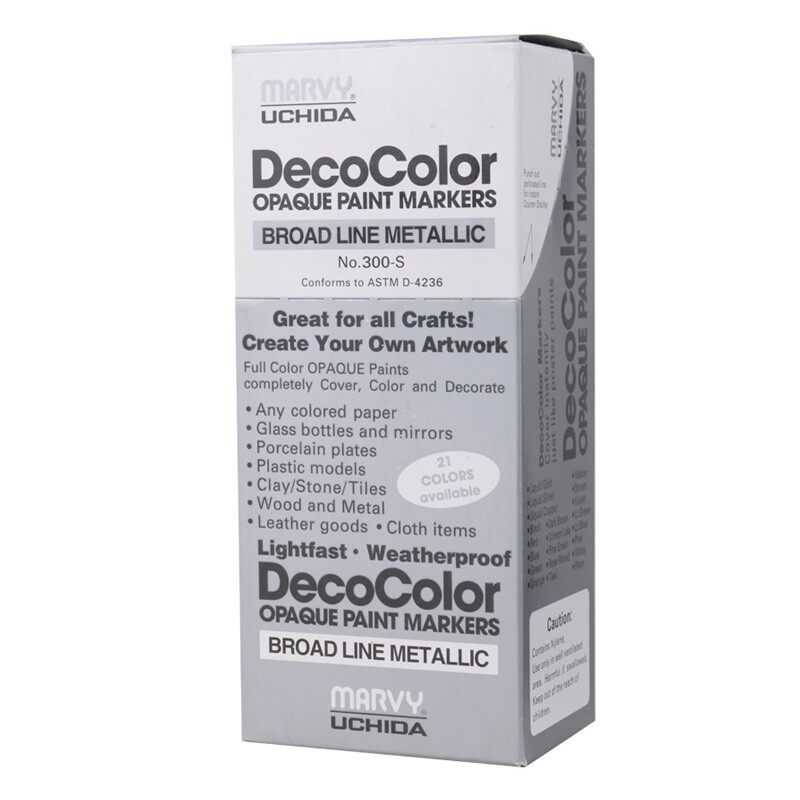 ماژیک متال مارکر یوشیدا نوک گرد DecoColor NO.300-S بسته 12 عددی