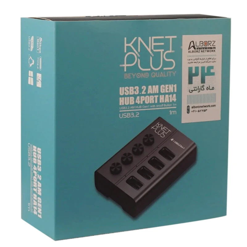 هاب 4 پورت USB کی نت پلاس KP-HA14