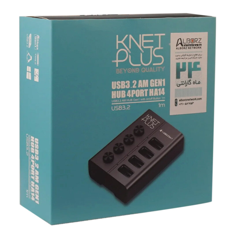 هاب 4 پورت USB کی نت پلاس KP-HA14