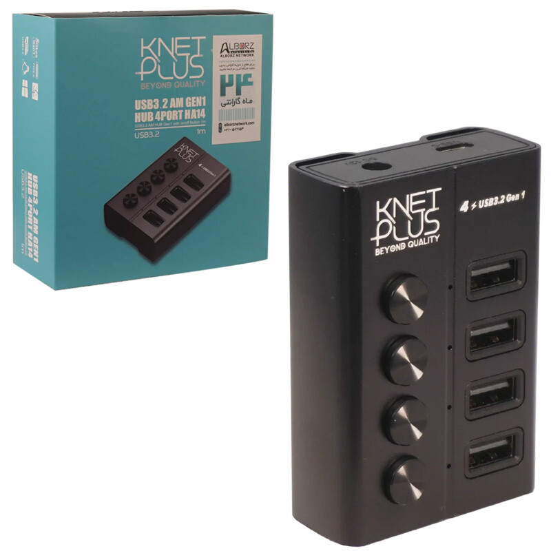 هاب 4 پورت USB کی نت پلاس KP-HA14