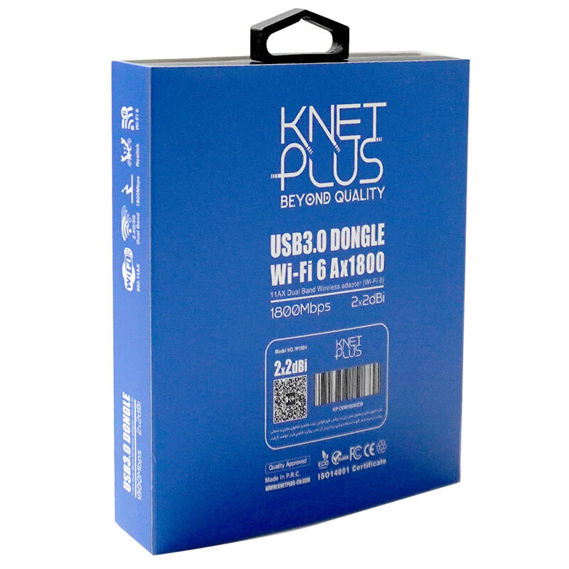 کارت شبکه بی سیم آنتن دار Knet plus KP-W1804 1800Mbps