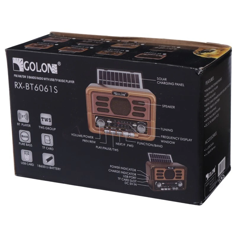 رادیو اسپیکر بلوتوثی گولون RX-BT6061s