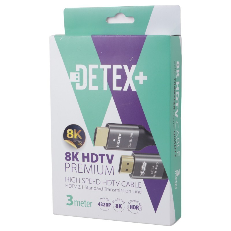 کابل HDMI 8K دیتکس پلاس +Detex طول 3 متر