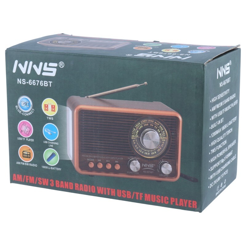 رادیو اسپیکر بلوتوثی ان ان اس NS-6676BT