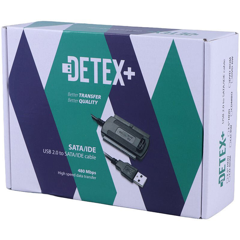 تبدیل DETEX+ USB 2.0 To SATA/IDE