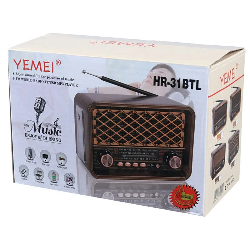 رادیو اسپیکر بلوتوثی YEMEI HR-31BTL