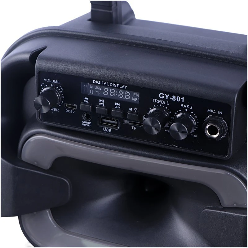 اسپیکر بلوتوثی GY-801 + میکروفون و ریموت کنترل