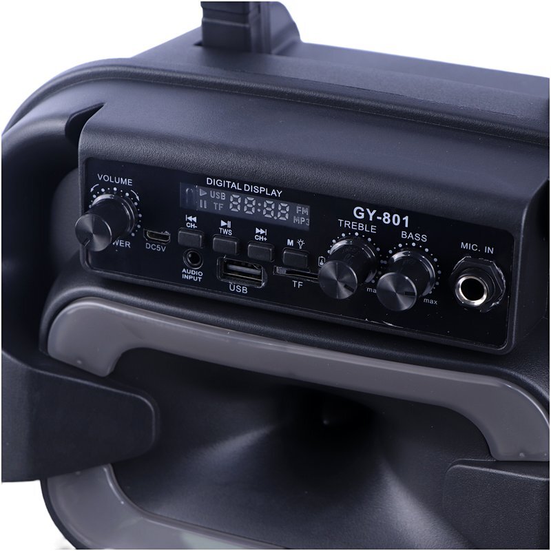اسپیکر بلوتوثی GY-801 + میکروفون و ریموت کنترل