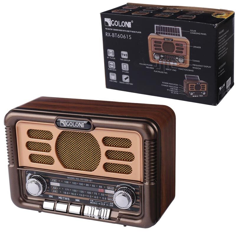 رادیو اسپیکر بلوتوثی گولون RX-BT6061s