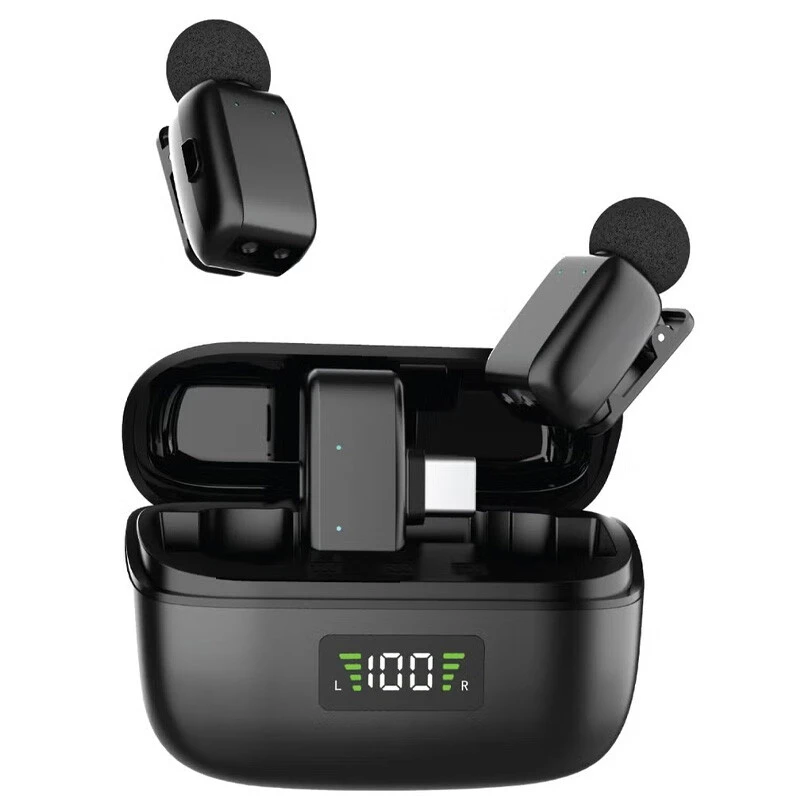 میکروفون یقه ای بی سیم Green Lion GL-MIC7 + تبدیل Type-C To Lightning