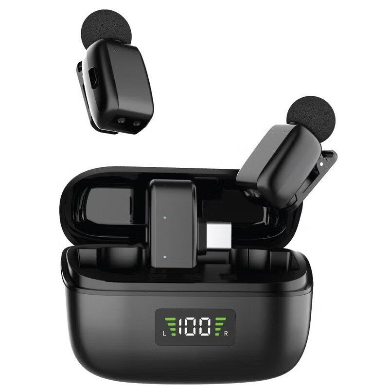 میکروفون یقه ای بی سیم Green Lion GL-MIC7 + تبدیل Type-C To Lightning