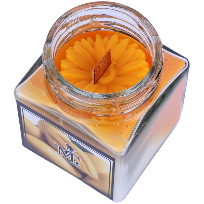 شمع شیشه ای عطری مکعبی ماموت کندل