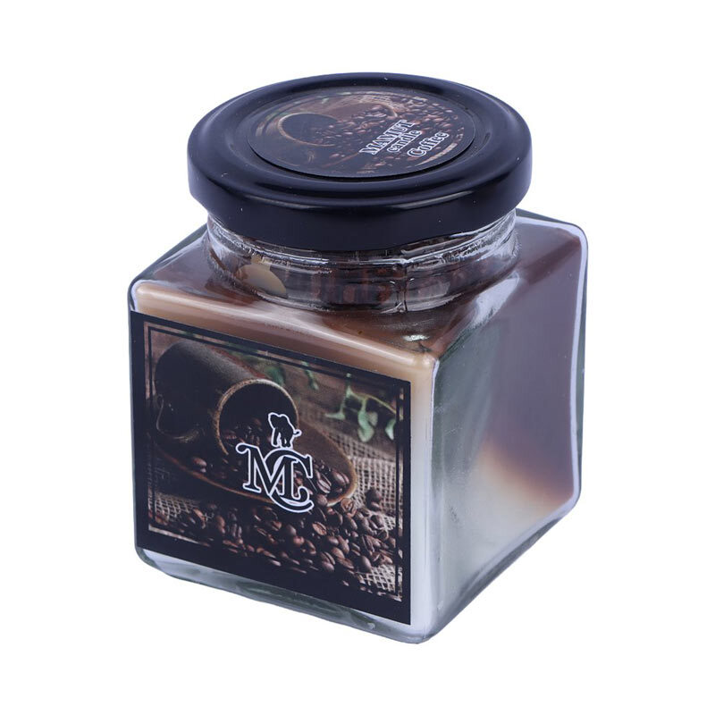 شمع شیشه ای عطری مکعبی ماموت کندل