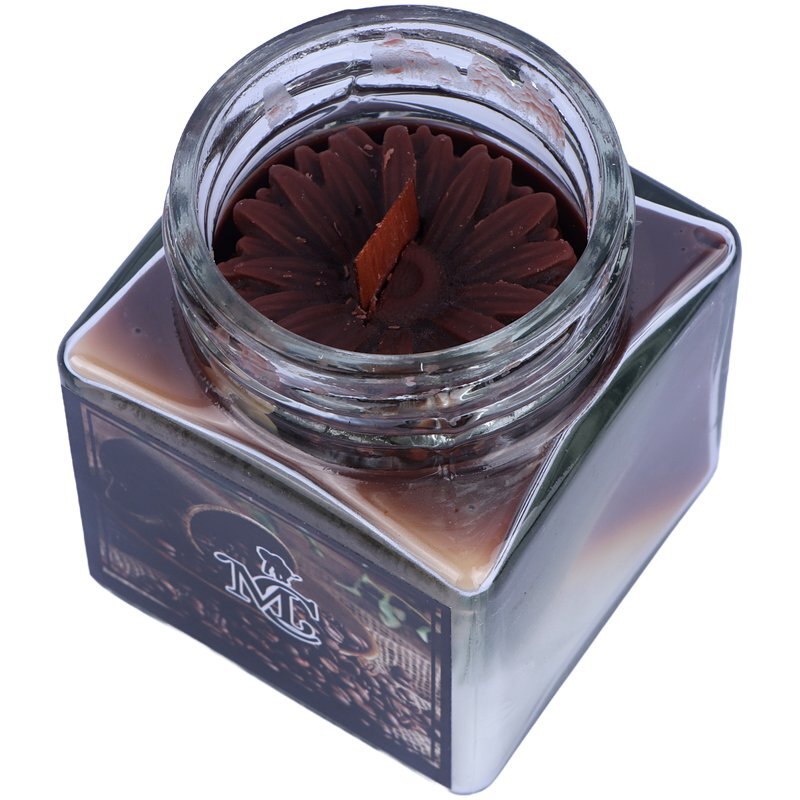 شمع شیشه ای عطری مکعبی ماموت کندل