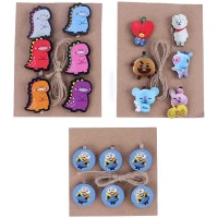 گیره چوبی طرح فانتزی Parsum بسته 6 عددی