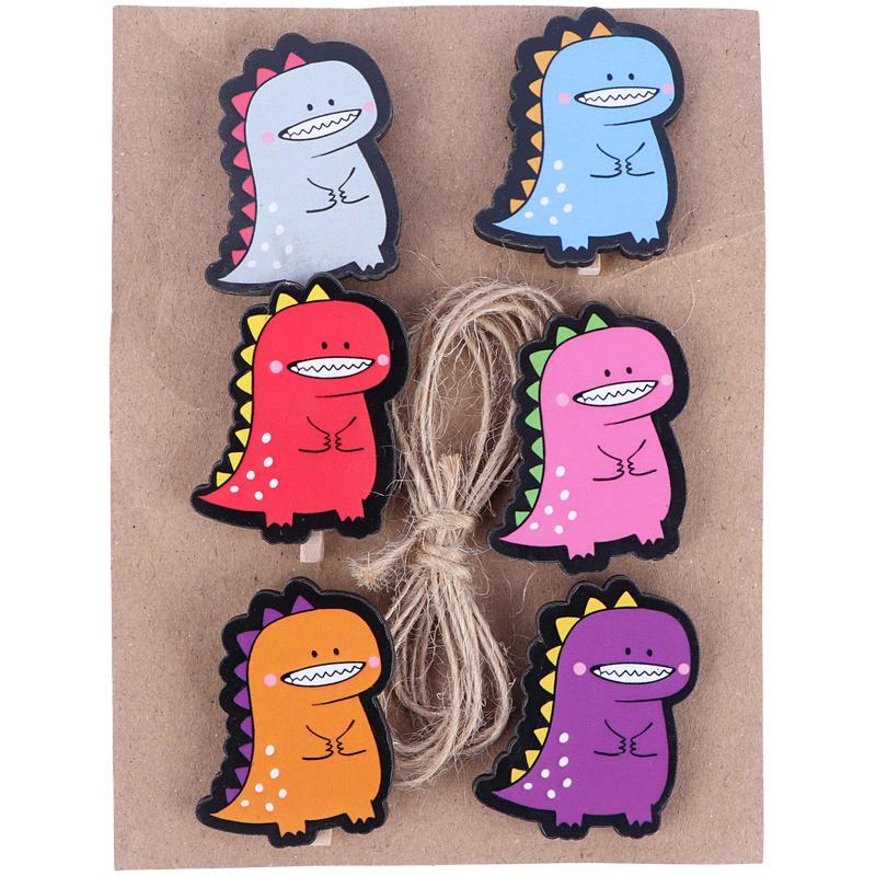 گیره چوبی طرح فانتزی Parsum بسته 6 عددی