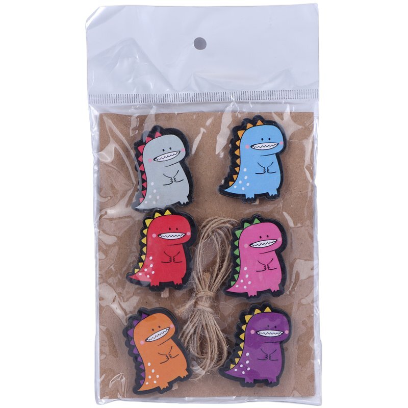 گیره چوبی طرح فانتزی Parsum بسته 6 عددی