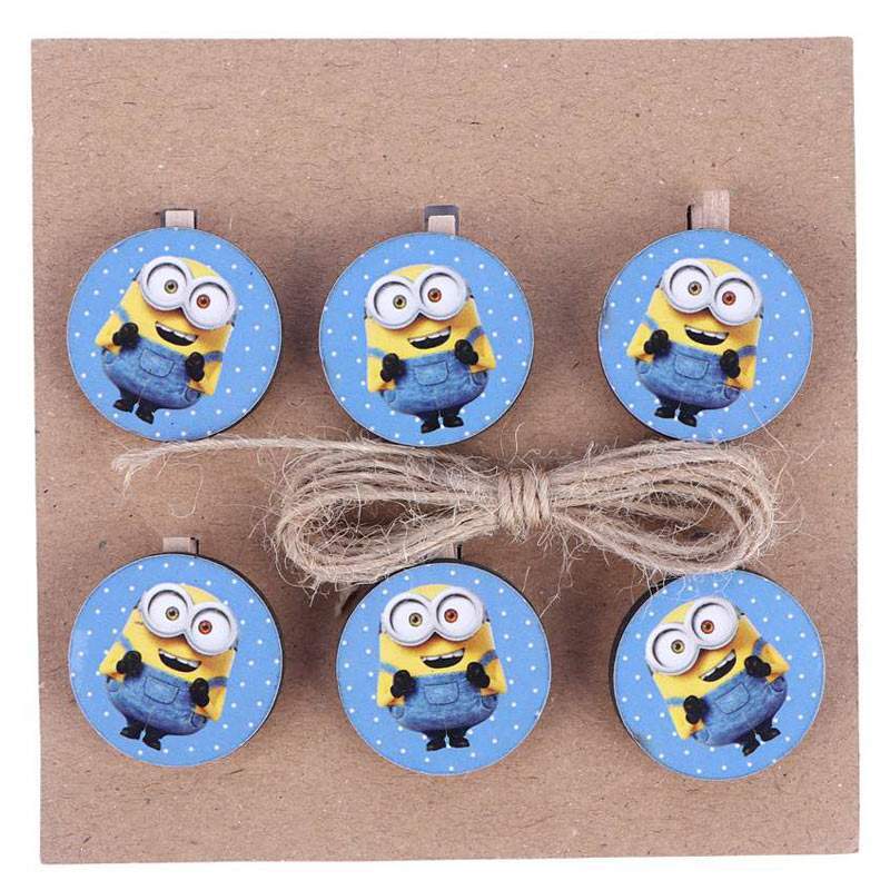 گیره چوبی طرح فانتزی Parsum بسته 6 عددی