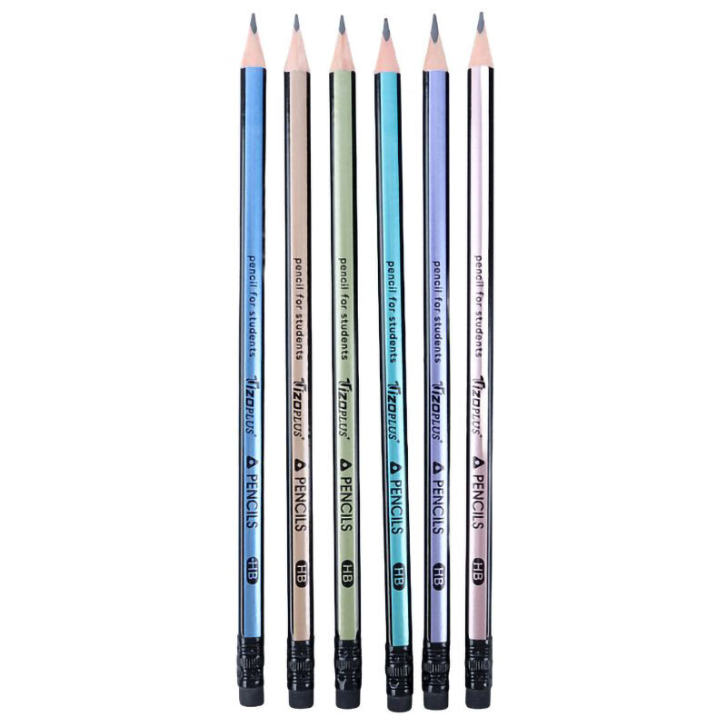 مداد مشکی پاک کن دار متالیک تیزو بسته 72 عددی