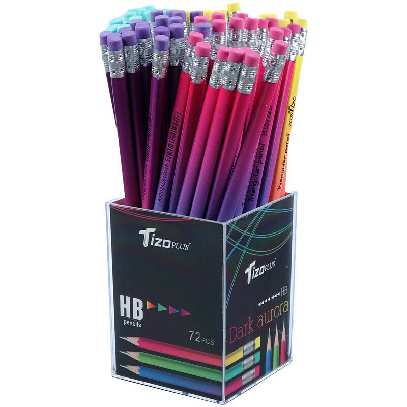 مداد مشکی پاک کن دار سایه روشن تیزو HH210912 بسته 72 عددی