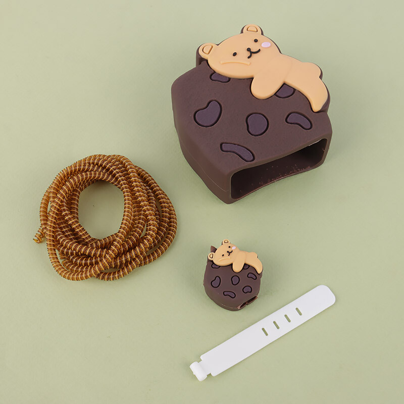 ست محافظ کابل و کلگی شارژر شیائومی 120 وات طرح کوکی و خرس