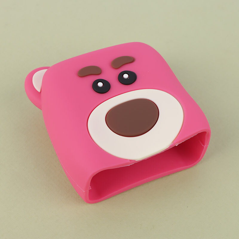 ست محافظ کابل و کلگی شارژر شیائومی 120 وات طرح خرس صورتی