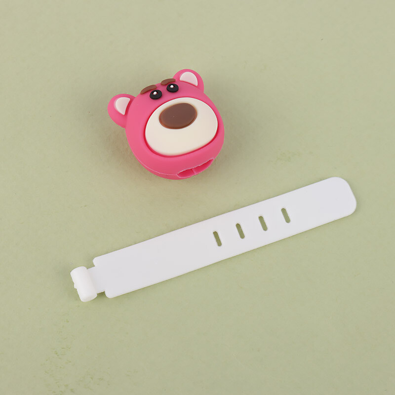 ست محافظ کابل و کلگی شارژر شیائومی 120 وات طرح خرس صورتی