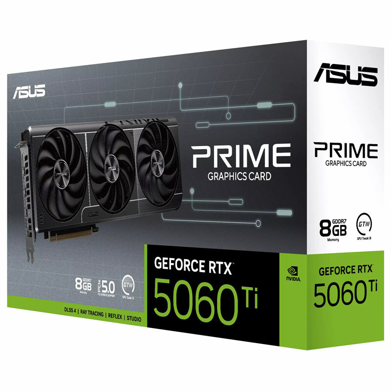 کارت گرافیک ASUS Prime GeForce RTX 5060 Ti 8GB GDDR7 128Bit