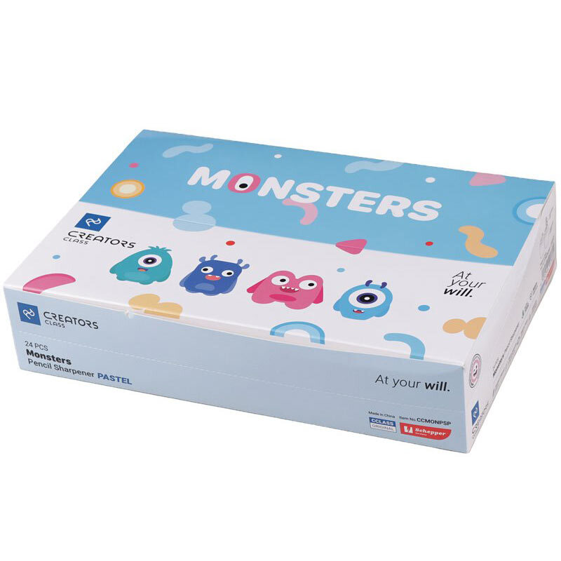 تراش پلاستیکی مخزن دار کریتورز کلاس monster CCMONPSP بسته 24 عددی