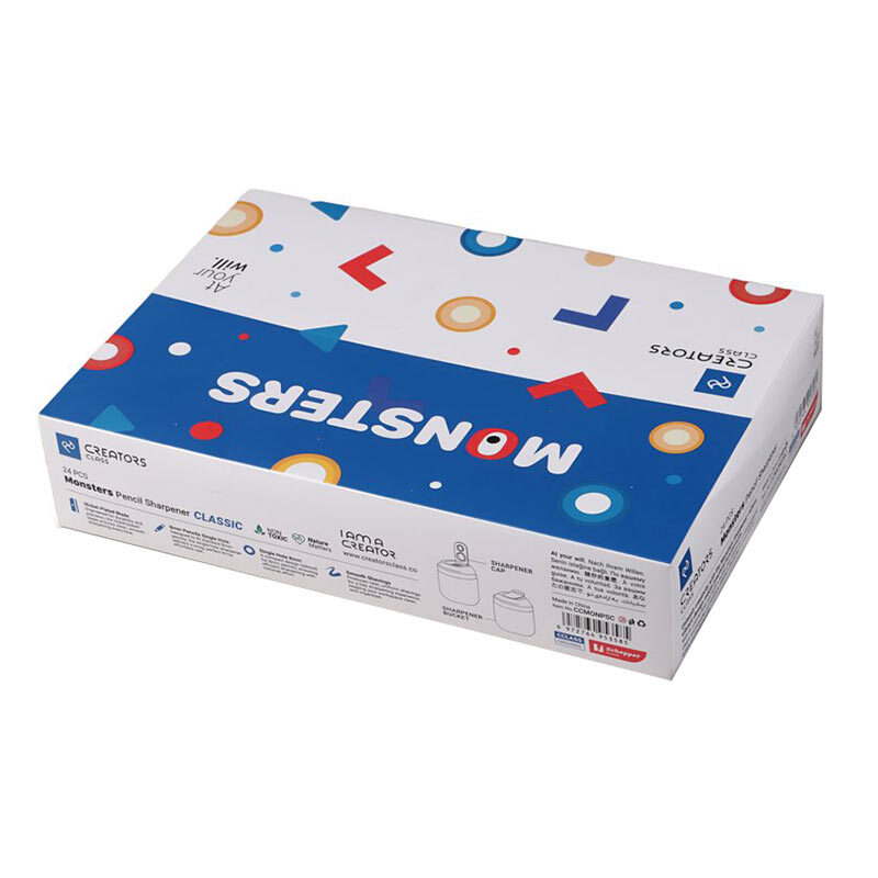 تراش پلاستیکی مخزن دار کریتورز کلاس monster CCMONPSC بسته 24 عددی