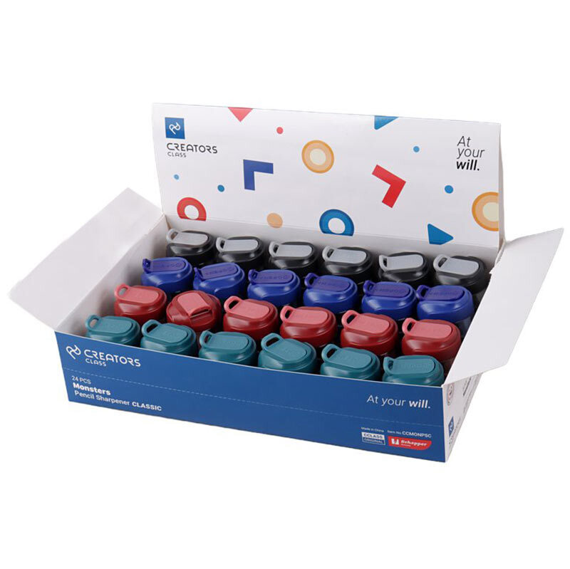 تراش پلاستیکی مخزن دار کریتورز کلاس monster CCMONPSC بسته 24 عددی