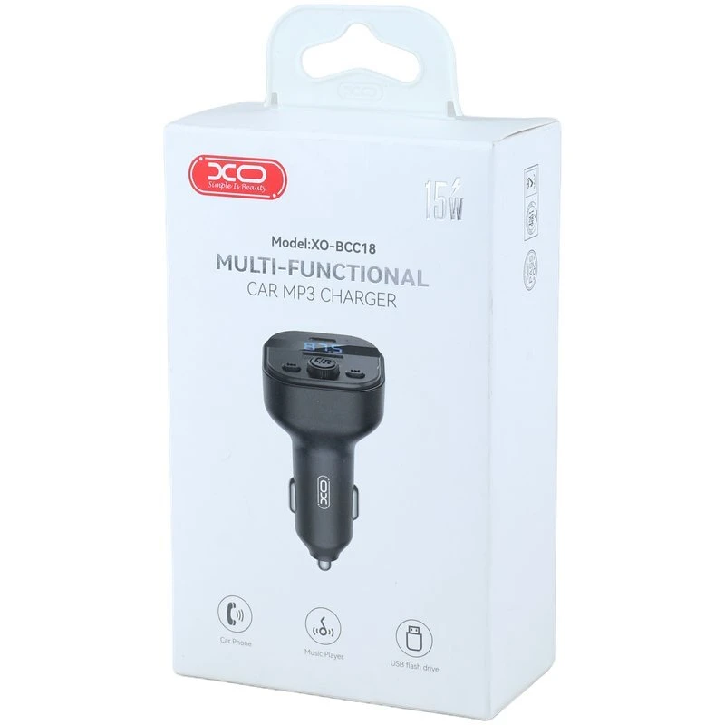 شارژر فندکی و اف ام پلیر بلوتوثی 15 وات ایکس او XO-BCC18
