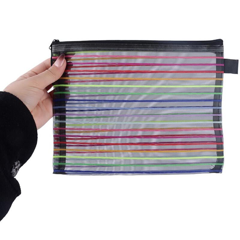 پوشه زیپ دار توری A5 بسته 12 عددی