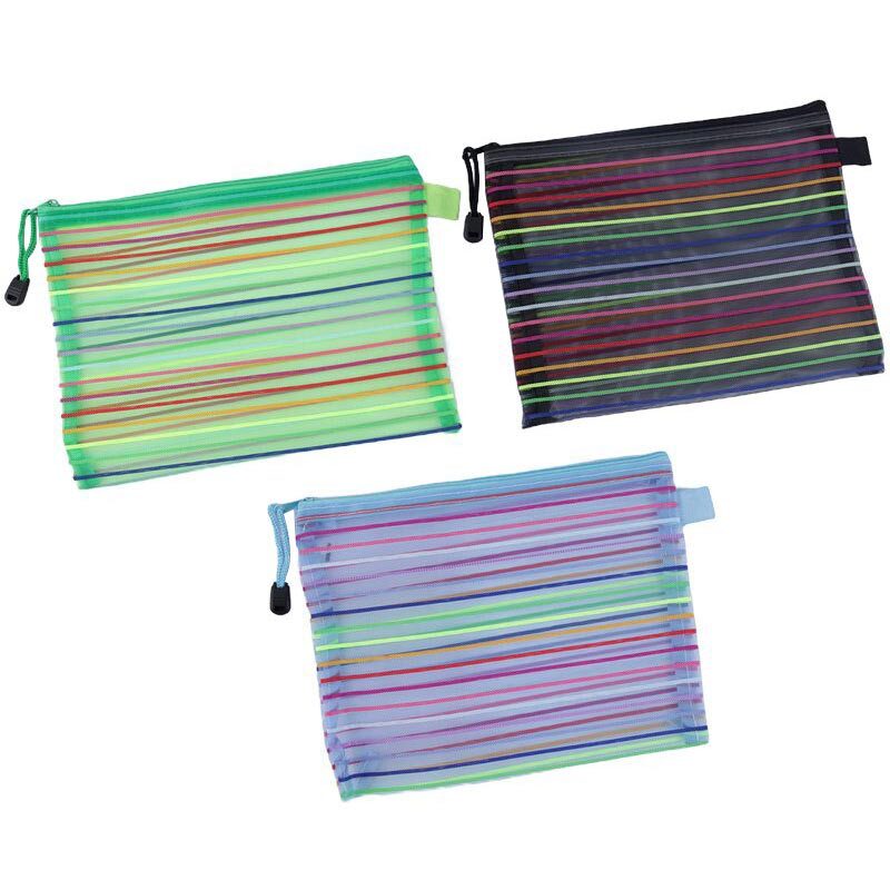 پوشه زیپ دار توری A5 بسته 12 عددی