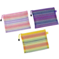 پوشه زیپ دار توری A5 بسته 12 عددی