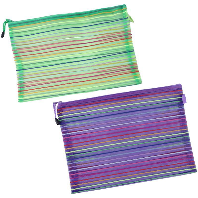 پوشه زیپ دار توری A4 بسته 12 عددی