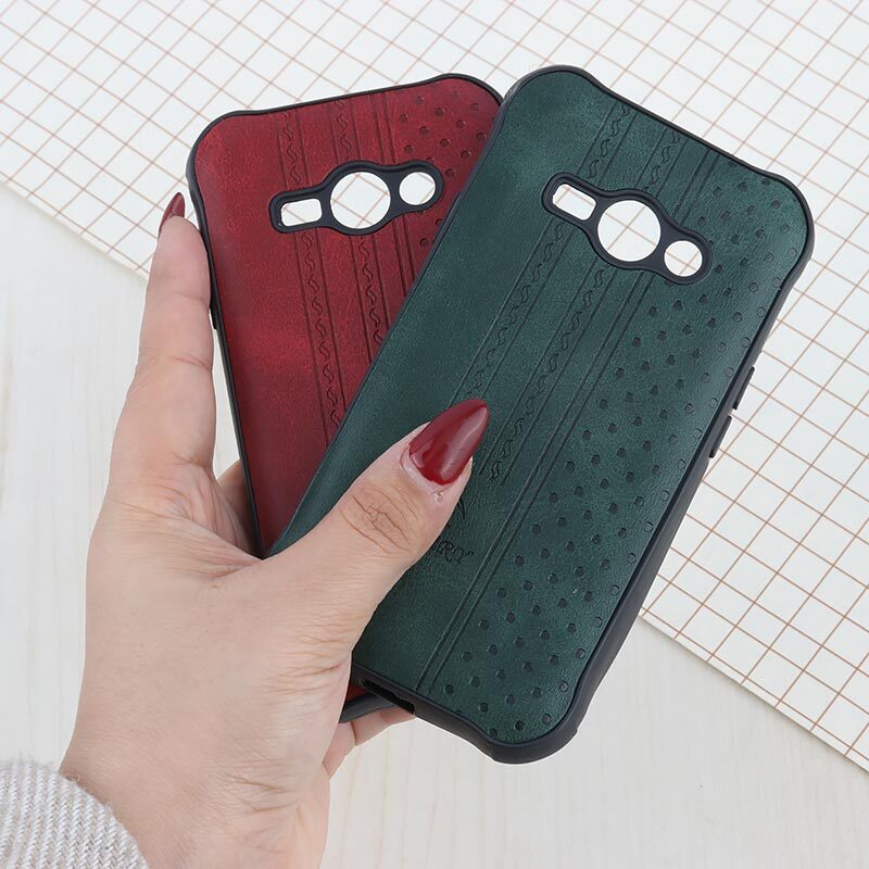 قاب چرمی Canary سامسونگ Galaxy J1 Ace محافظ لنزدار