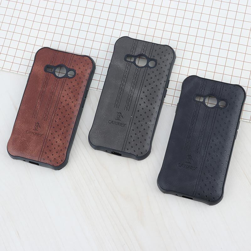 قاب چرمی Canary سامسونگ Galaxy J1 Ace محافظ لنزدار