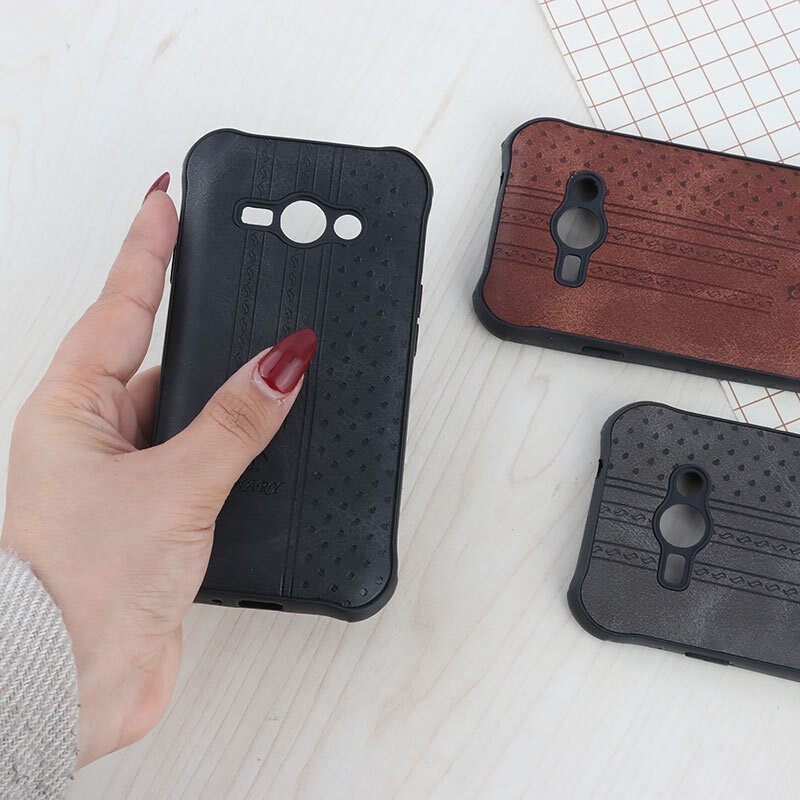 قاب چرمی Canary سامسونگ Galaxy J1 Ace محافظ لنزدار