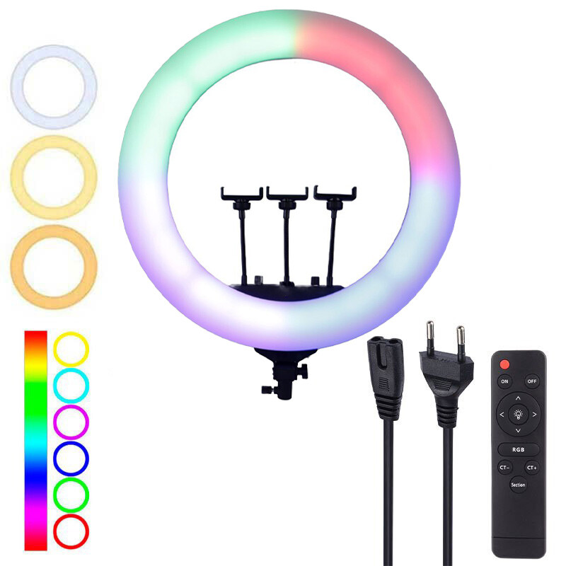 رینگ لایت 22 اینچ RGB LED MJ56