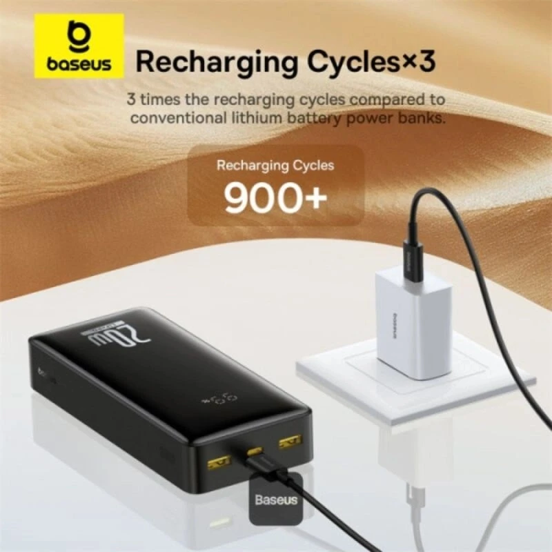 پاور بانک فست شارژ باسئوس LifePo4 PPLP184 PD 20W ظرفیت 18400 میلی آمپر ساعت